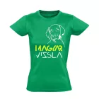 Hungarikum magyar vizslás női póló (zöld)
