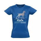 Kincsünk magyar vizslás női póló (kék)