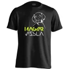 Hungarikum magyar vizslás férfi póló (fekete)