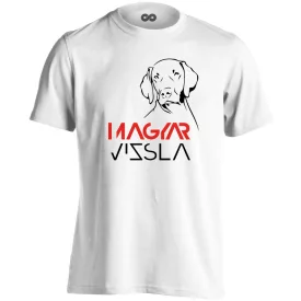 Hungarikum magyar vizslás férfi póló (fehér)