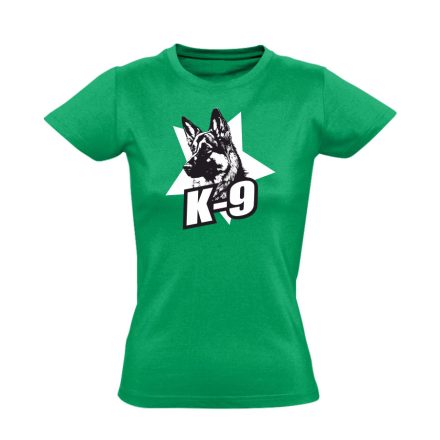 K-9 kutyás női póló (zöld)