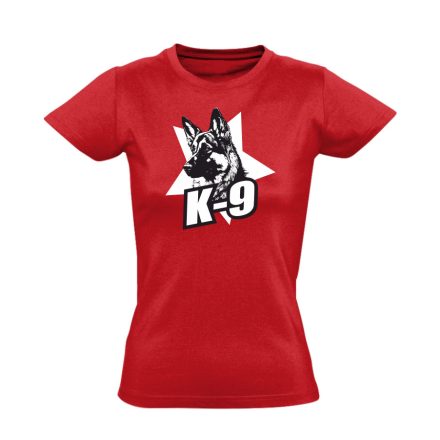 K-9 kutyás női póló (piros)