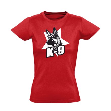 K-9 kutyás női póló (piros)