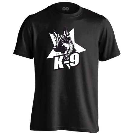 K-9 kutyás férfi póló (fekete)