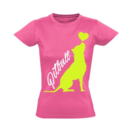 CsakSzeretniLehet pitbullos női póló (rózsaszín)