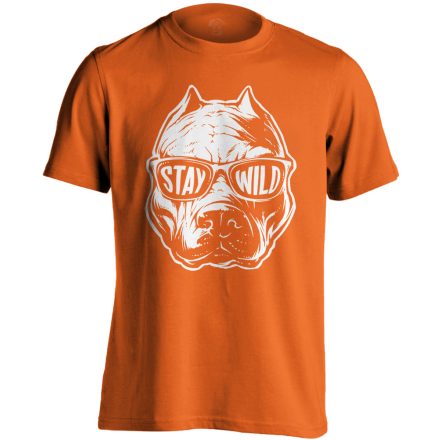 StayWild pitbullos férfi póló (narancssárga)