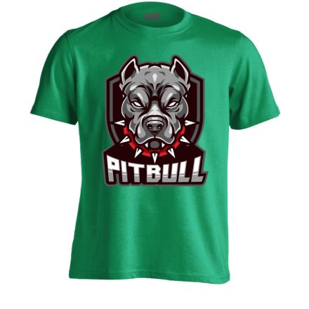 PitPajzs pitbullos férfi póló (zöld)