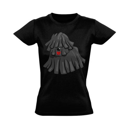 SzőrMop pulis női póló (fekete)
