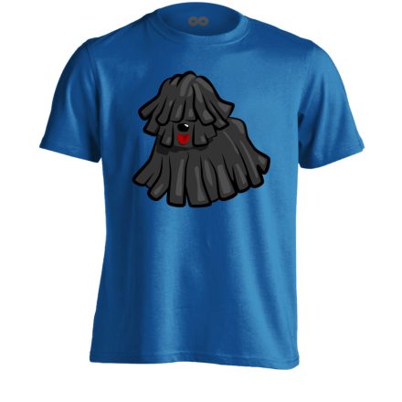 SzőrMop pulis férfi póló (kék)