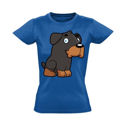 Cukkancs rottweileres női póló (kék)