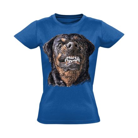 BelépésMegtagadva rottweileres női póló (kék)