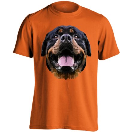 Buflák rottweileres férfi póló (narancssárga)
