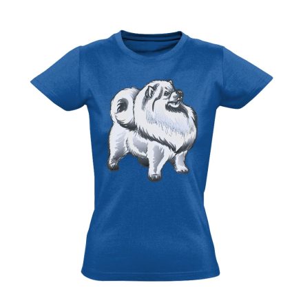 Leó spitz-es női póló (kék)