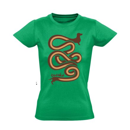 EbTekercs tacskós női póló (zöld)