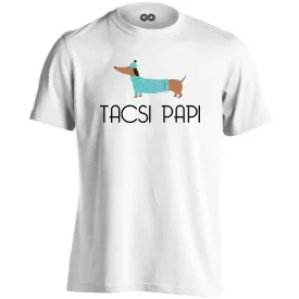 Tacsi papi tacskós férfi póló (fehér)