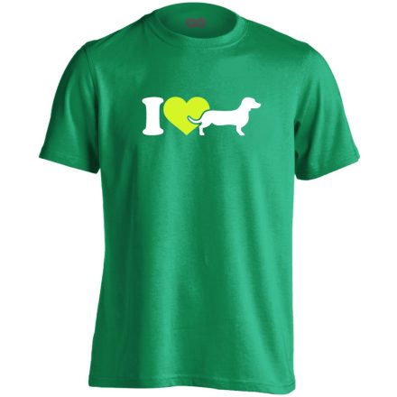 TacsiLáv tacskós férfi póló (zöld)