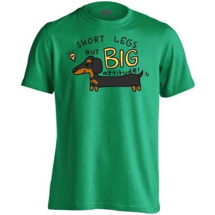 BigAttitude tacskós férfi póló (zöld)