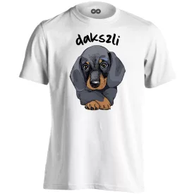 Dakszli tacskós férfi póló (fehér)