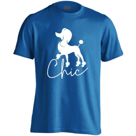 Chic uszkáros férfi póló (kék)