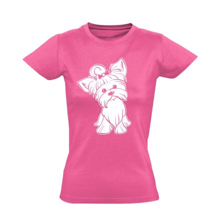 Pamacs yorkshire terrieres női póló (rózsaszín)