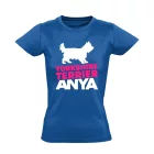 YorkieAnya yorkshire terrieres női póló (kék)