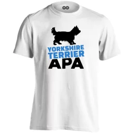 YorkieApa yorkshire terrieres férfi póló (fehér)