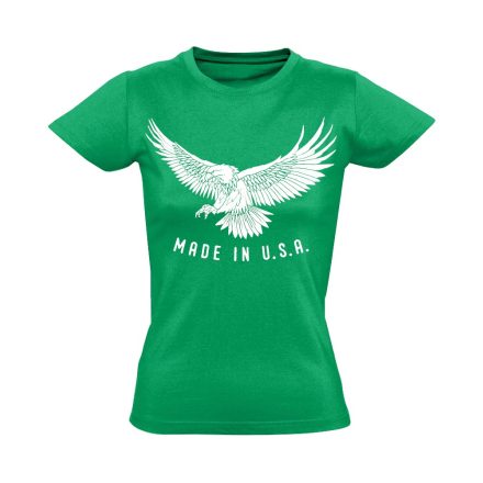 Sas "made in" USA női póló (zöld)
