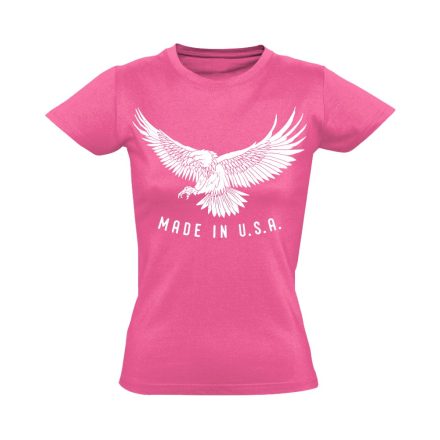 Sas "made in" USA női póló (rózsaszín)