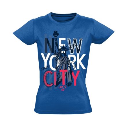 New York "tus" USA női póló (kék)