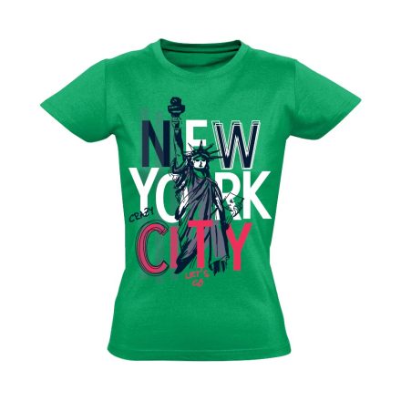 New York "tus" USA női póló (zöld)