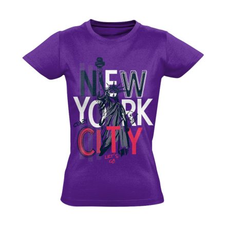 New York "tus" USA női póló (lila)