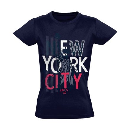 New York "tus" USA női póló (tengerészkék)