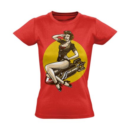 PinUp "bomba" USA női póló (piros)