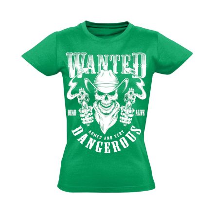 VadNyugat "wanted" USA női póló (zöld)
