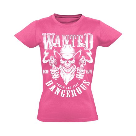 VadNyugat "wanted" USA női póló (rózsaszín)