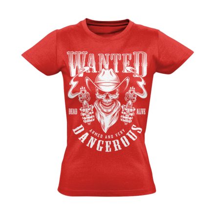 VadNyugat "wanted" USA női póló (piros)