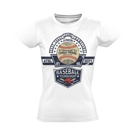 BaseBall "college" USA női póló (fehér)