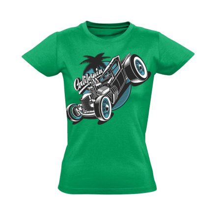 Autós "Kalifornia" USA női póló (zöld)