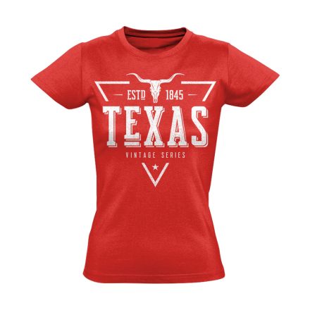 Texas "triangulum" USA női póló (piros)
