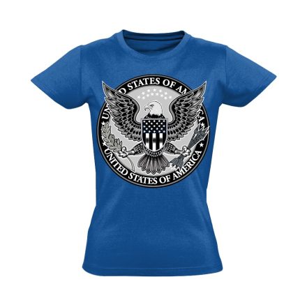Sas "címer" USA női póló (kék)