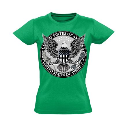Sas "címer" USA női póló (zöld)