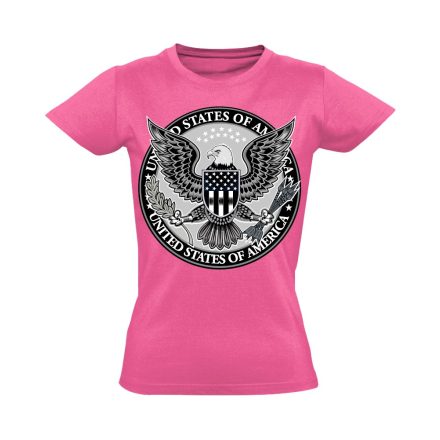 Sas "címer" USA női póló (rózsaszín)