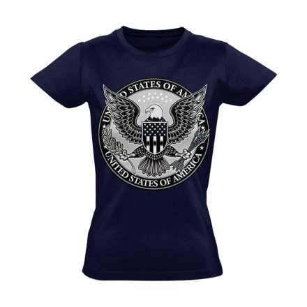 Sas "címer" USA női póló (tengerészkék)