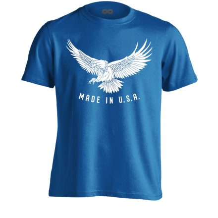 Sas "made in" USA férfi póló (kék)