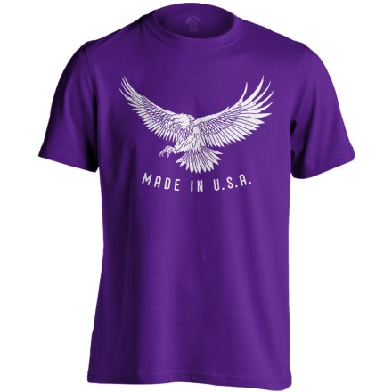 Sas "made in" USA férfi póló (lila)