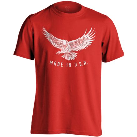 Sas "made in" USA férfi póló (piros)