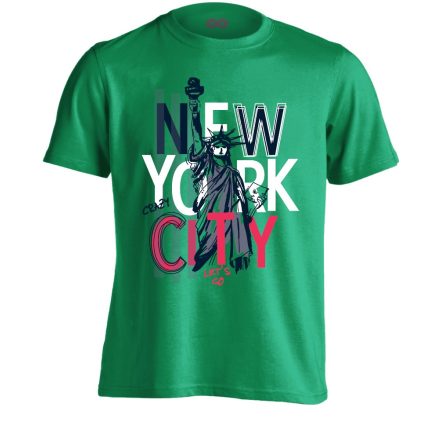 New York "tus" USA férfi póló (zöld)