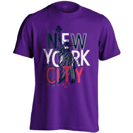 New York "tus" USA férfi póló (lila)