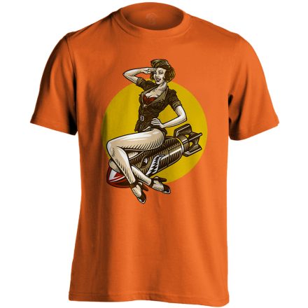 PinUp "bomba" USA férfi póló (narancssárga)