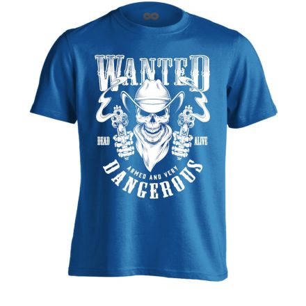 VadNyugat "wanted" USA férfi póló (kék)